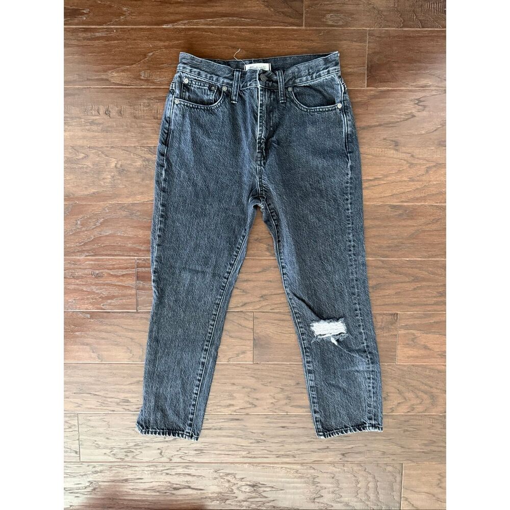 Madewell Perfect Vintage Jean Black Distressed 27